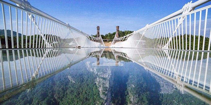 Parc zhangjiajie + Le Pont en verre