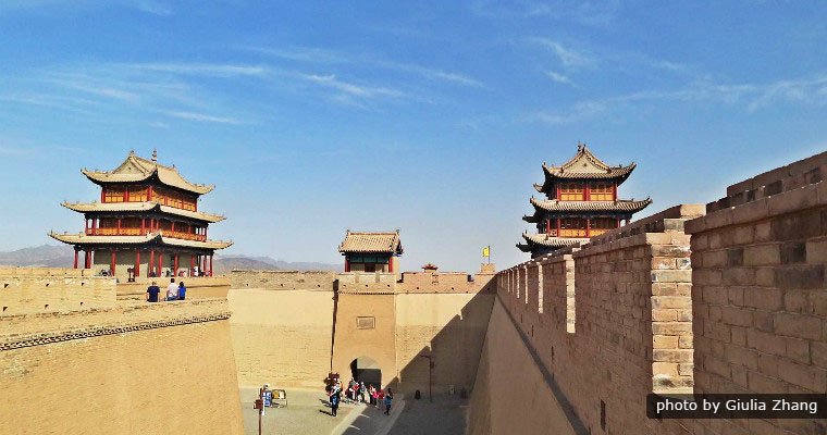 la Grande Muraille à Jiayuguan
