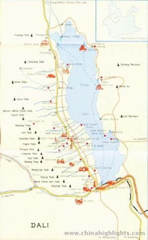 Carte touristique de Dali