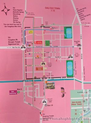 Carte touristique de Dali