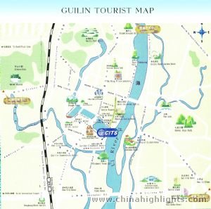 Carte touristique de Guilin