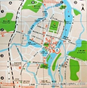 Carte routière de Guilin