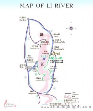 Carte de la Rivière Li