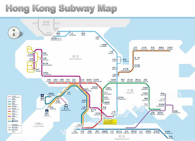 hong kong carte Carte de Hong Kong, carte touristique à Hong Kong   Voyages Chine